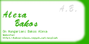 alexa bakos business card